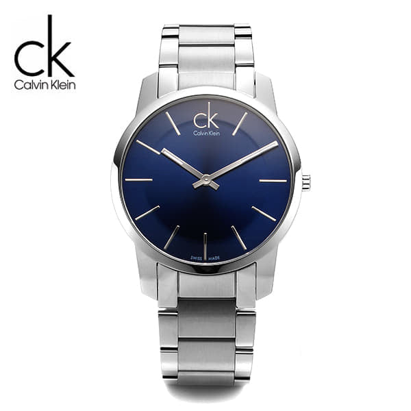 Calvin Klein City Blue Dial Silver Steel Strap Watch for Men - K2G2114N Watches Calvin Klein   