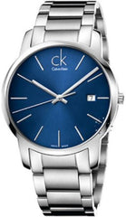 Calvin Klein City Blue Dial Silver Steel Strap Watch for Men - K2G2114N Watches Calvin Klein   