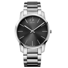 Calvin Klein City Black Dial Silver Steel Strap Watch for Men - K2G21161 Watches Calvin Klein   