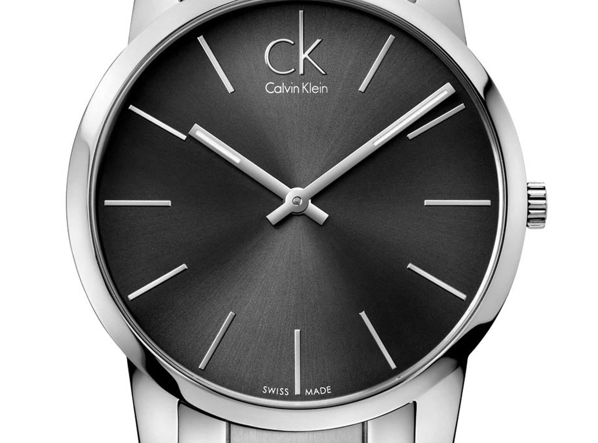 Calvin Klein City Black Dial Silver Steel Strap Watch for Men - K2G21161 Watches Calvin Klein   