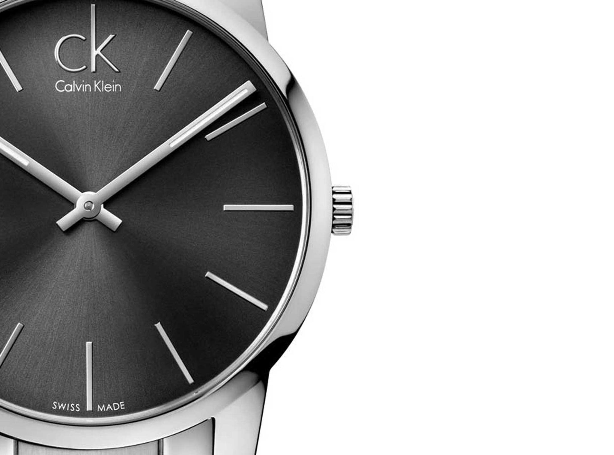 Calvin Klein City Black Dial Silver Steel Strap Watch for Men - K2G21161 Watches Calvin Klein   