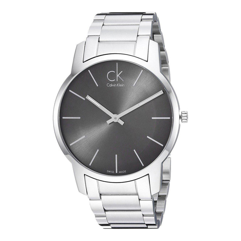 Calvin Klein City Black Dial Silver Steel Strap Watch for Men - K2G21161 Watches Calvin Klein   