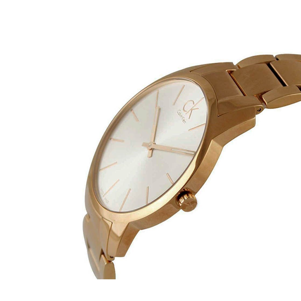 Calvin Klein City Silver Dial Gold Steel Strap Watch for Men - K2G21546 Watches Calvin Klein   