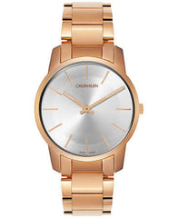 Calvin Klein City White Dial Rose Gold Steel Strap Watch for Men - K2G21646 Watches Calvin Klein   