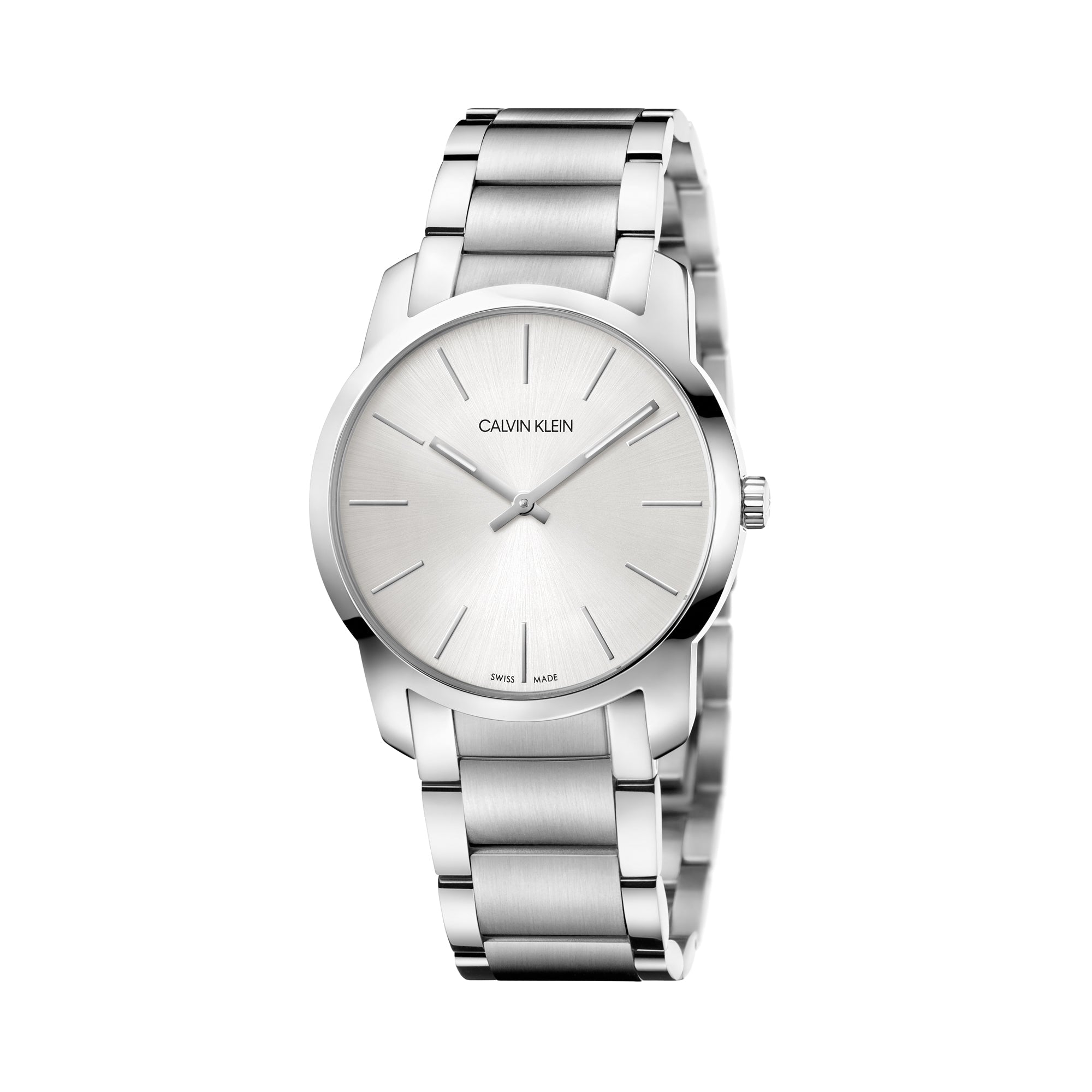 Calvin Klein City Silver Dial Silver Steel Strap Watch for Women - K2G23148 Watches Calvin Klein   