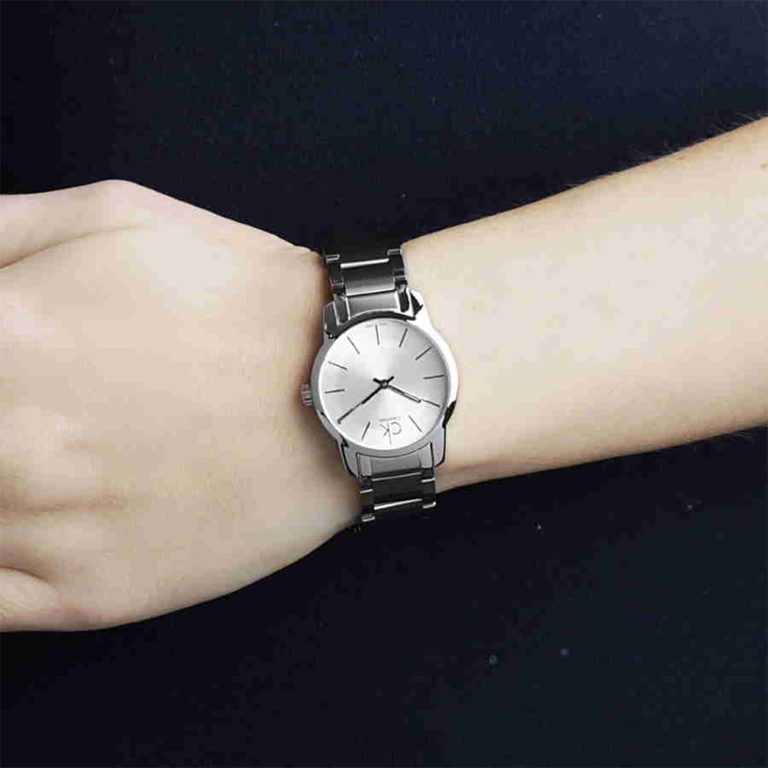 Calvin Klein City Silver Dial Silver Steel Strap Watch for Women - K2G23126 Watches Calvin Klein   