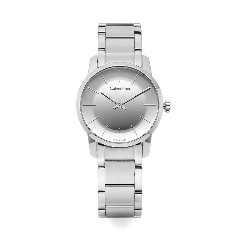 Calvin Klein City Silver Dial Silver Steel Strap Watch for Women - K2G23148 Watches Calvin Klein   