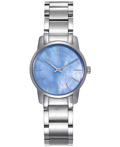 Calvin Klein City Mother of Pearl Blue Dial Silver Steel Strap Watch for Women - K2G2314X Watches Calvin Klein   