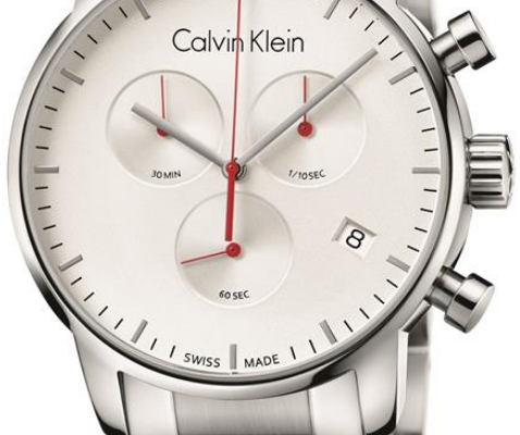 Calvin Klein City Chronograph White Dial Silver Steel Strap Watch for Men - K2G271Z6 Watches Calvin Klein   