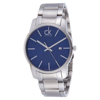 Calvin Klein City Blue Dial Silver Steel Strap Watch for Men - K2G2G14N Watches Calvin Klein   