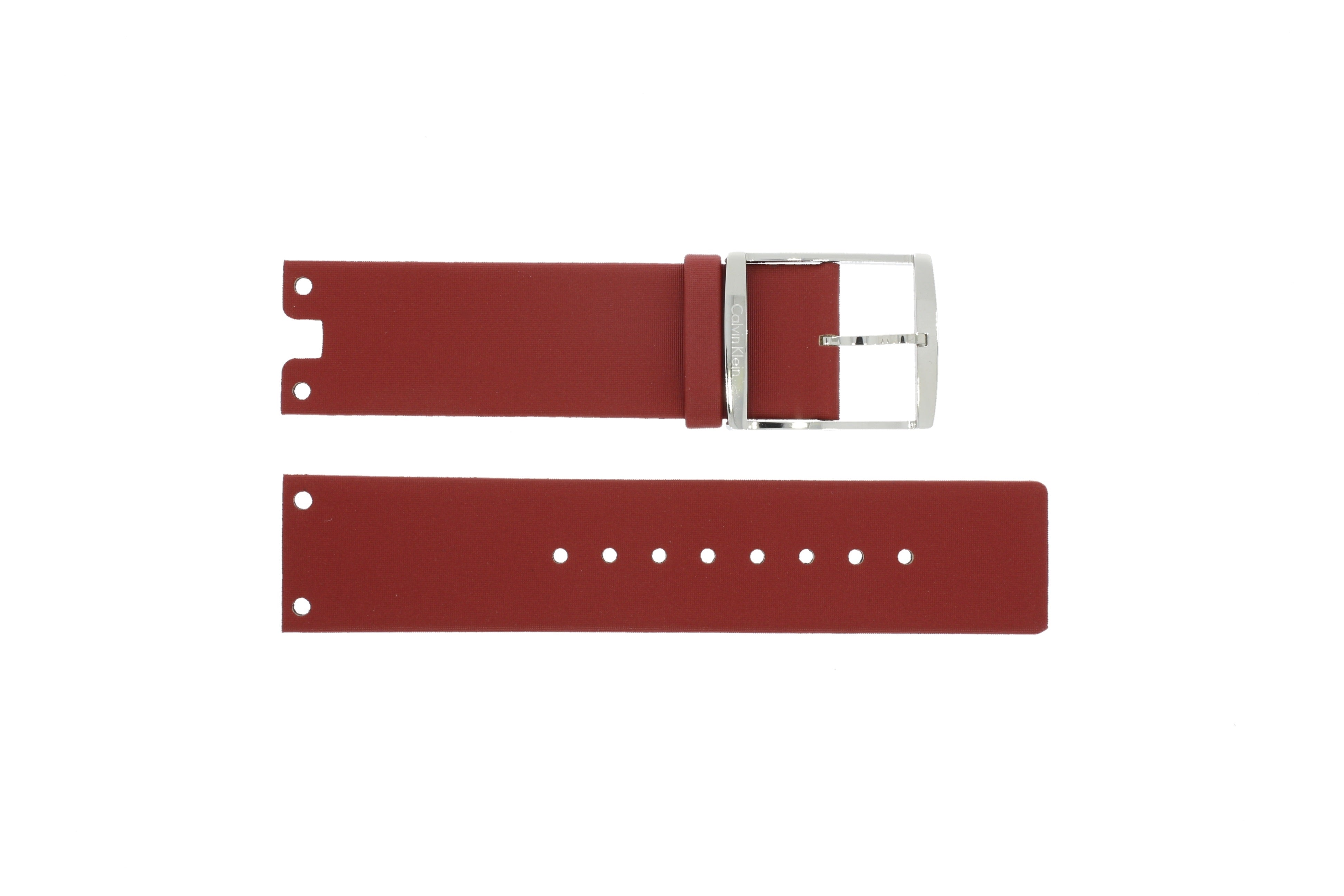 Calvin Klein Glam Transparent Dial Red Leather Strap Watch for Women - K9423144 Watches Calvin Klein   