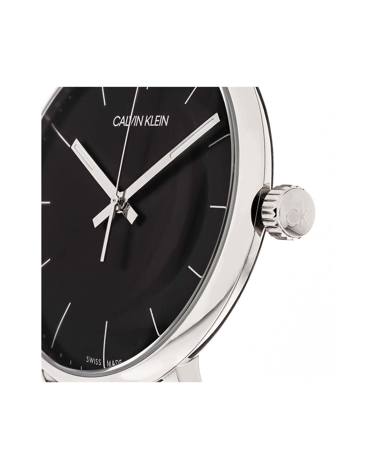 Calvin Klein High Noon Quartz Black Dial Black Leather Strap Watch for Men - K8M211C1 Watches Calvin Klein   