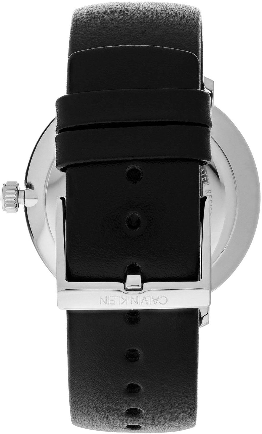 Calvin Klein High Noon Quartz Blue Dial Black Leather Strap Watch for Men - K8M211CN Watches Calvin Klein   