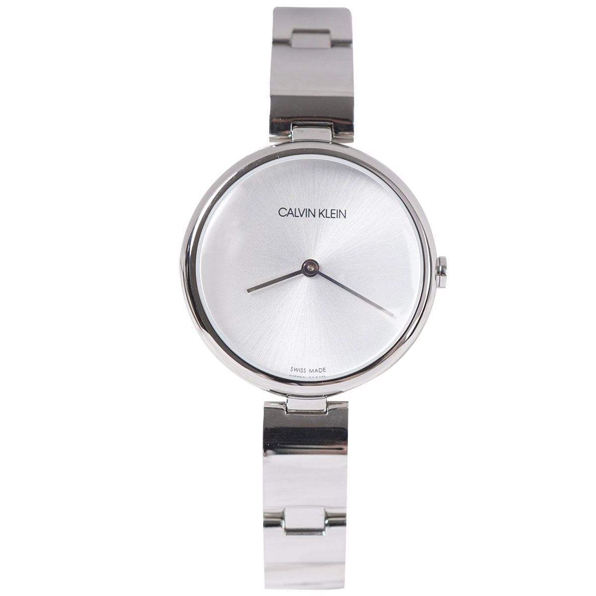 Calvin Klein Wavy Silver Dial Silver Steel Strap Watch for Women - K9U23146 Watches Calvin Klein   