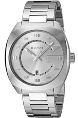 Gucci GG2570 Silver Dial Silver Steel Strap Watch For Men - YA142308 Watches Gucci   