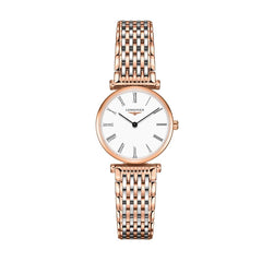 Longines La Grande Classique De Longines White Dial Two Tone Mesh Bracelet Watch for Women - L4.209.1.91.7 Watches Longines   