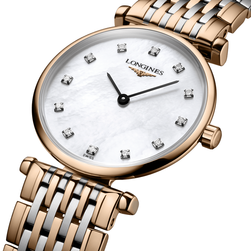 Longines La Grande Classique De Longines 24mm Mother of Pearl Dial Two Tone Mesh Bracelet  Watch for Women - L4.209.1.97.7 Watches Longines   