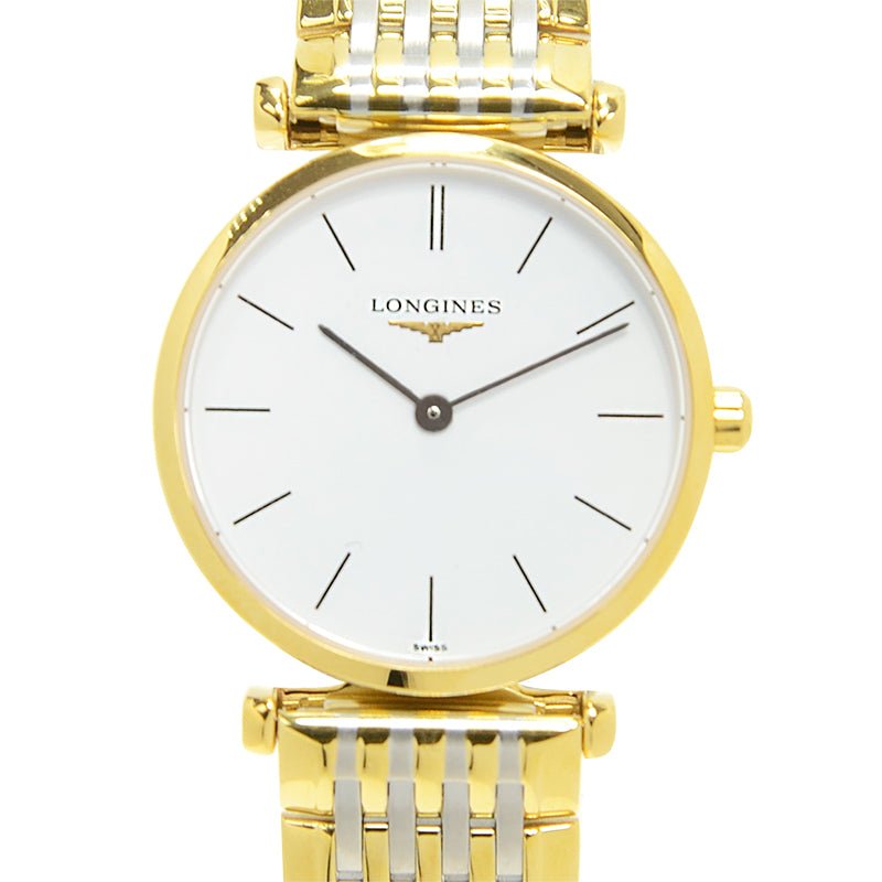 Longines La Grande Classique White Dial White Dial Two Tone Mesh Bracelet Watch for Women - L4.209.2.12.7 Watches Longines   