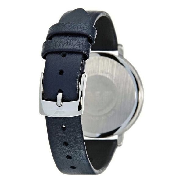 Emporio Armani Kappa White Mother of Pearl Dial Black Leather Strap Watch For Women - AR2509 Watches Emporio Armani   