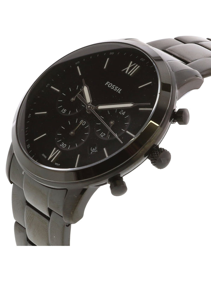 Fossil Neutra Chronograph Black Dial Black Steel Strap Watch for Men - FS5474 Watches Fossil   