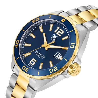 Tag Heuer Formula 1 Analog Quartz 41mm Blue Dial Two Tone Steel Strap Watch for Men - WAZ1120.BB0879 Watches Tag Heuer   