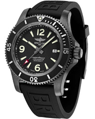 Breitling Superocean Automatic 46mm Black Dial Black Rubber Strap Watch for Men - M17368B71B1S1 Watches Breitling   