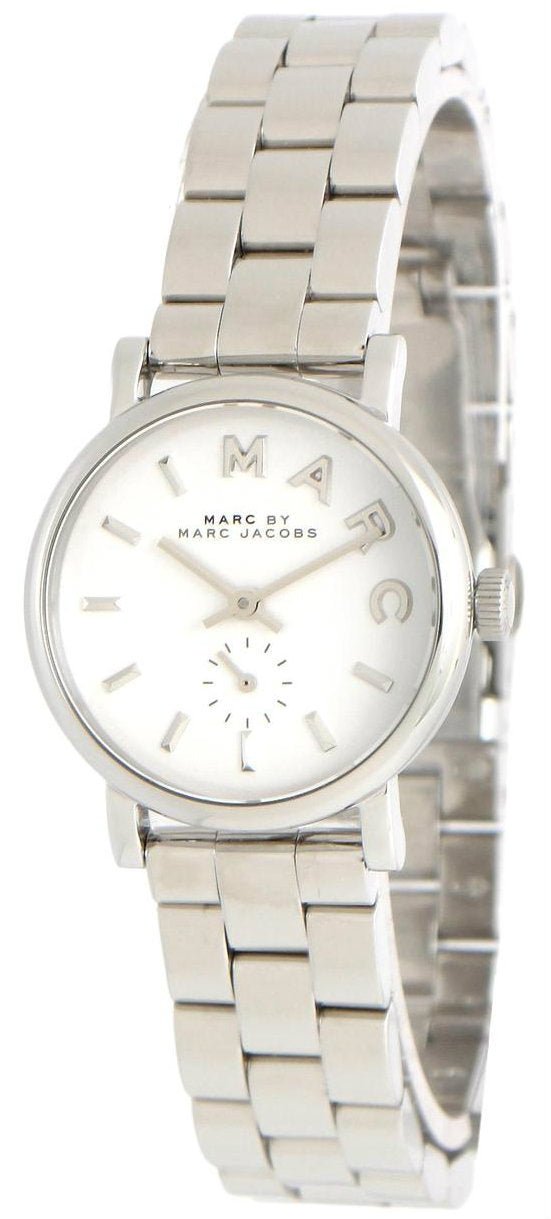 Marc Jacobs Baker White Dial Silver Stainless Steel Strap Watch for Women - MBM3246 Watches Marc Jacobs   