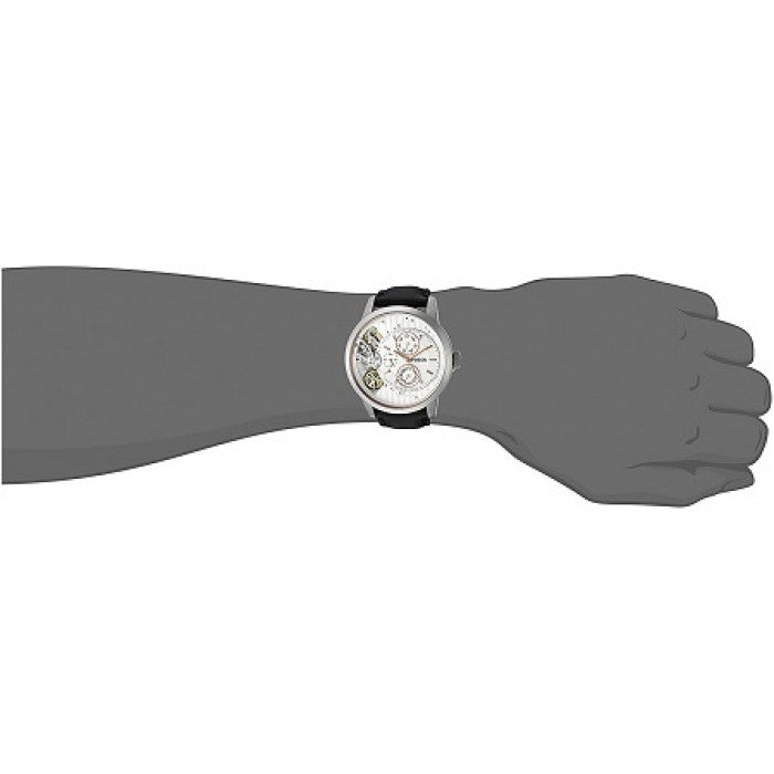 Fossil Townsman Twist Multifunction White Dial Black Leather Strap Watch for Men - ME1164 Watches Fossil   