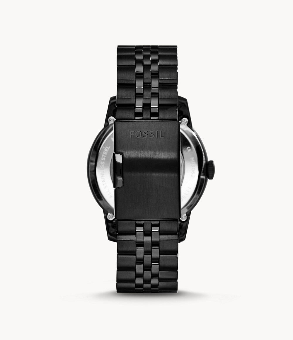 Fossil Townsman Multi Function Mechanical Black Dial Black Steel Strap Watch for Men - ME3062 Watches Fossil   