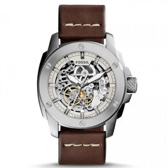 Fossil Modern Machine Automatic Skeleton White Dial Brown Leather Strap Watch for Women - ME3083 Watches Fossil   