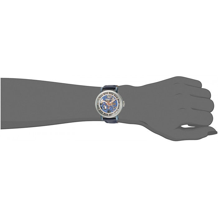 Fossil Boyfriend Skeleton Blue Dial Blue Leather Strap Watch for Women - ME3136 Watches Fossil   