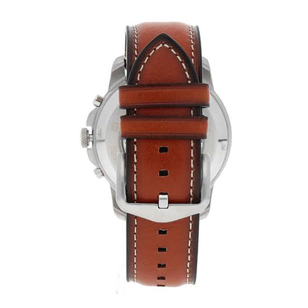 Fossil Grant Sport Automatic Skeleton Blue Dial Brown Leather Strap Watch for Men - ME3140 Watches Fossil   