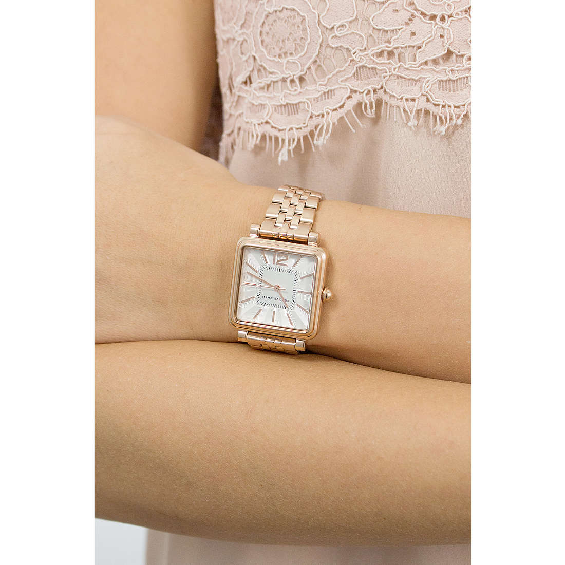 Marc Jacobs Vic White Dial Rose Gold Stainless Steel Strap Watch for Women - MJ3514 Watches Marc Jacobs   