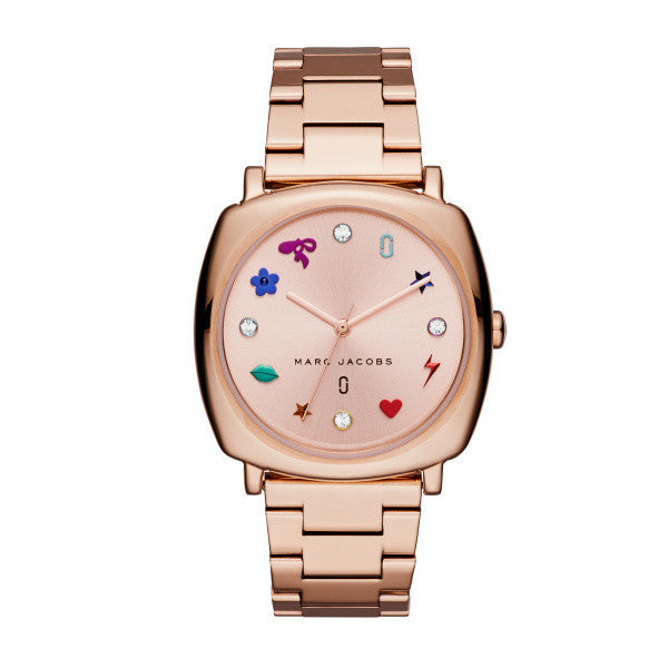 Marc Jacobs Mandy Rose Gold Dial Rose Gold Stainless Steel Strap Watch for Women - MJ3550 Watches Marc Jacobs   