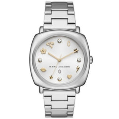 Marc Jacobs Mandy White Dial Silver Stainless Steel Strap Watch for Women - MJ3572 Watches Marc Jacobs   