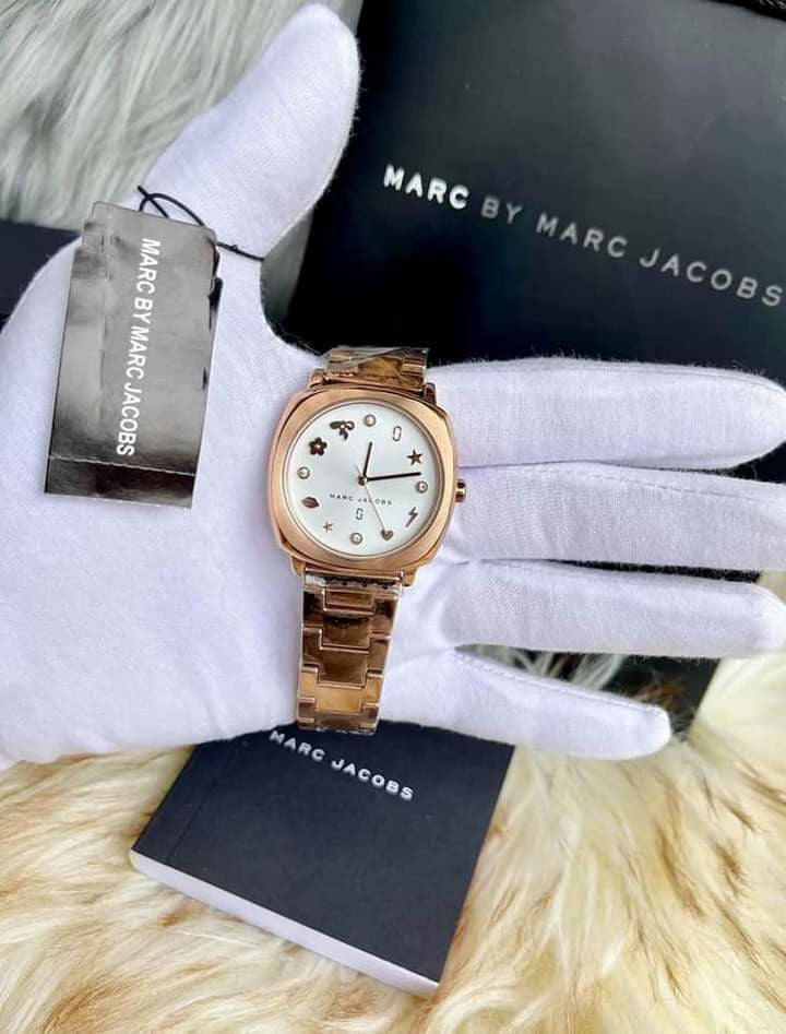 Marc Jacobs Mandy White Dial Rose Gold Stainless Steel Strap Watch for Women - MJ3574 Watches Marc Jacobs   