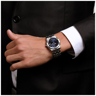 Maurice Lacroix Aikon Date Blue Dial Silver Steel Strap Watch for Men - AI1108-SS002-430-1 Watches Maurice Lacroix   