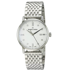 Maurice Lacroix Eliros Date White Dial Silver Steel Strap Watch for Women - EL1094-SS002-150-1 Watches Maurice Lacroix   