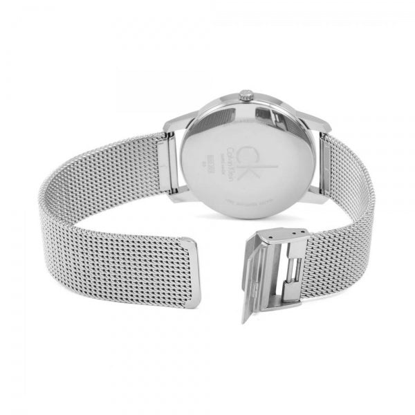 Calvin Klein City Chronograph White Dial Silver Mesh Bracelet Watch for Men - K2G2G126 Watches Calvin Klein   