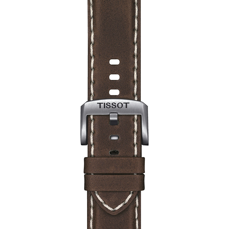 Tissot Supersport Chrono Blue Dial Brown Leather Strap Watch For Men - T125.617.16.041.00 Watches Tissot   