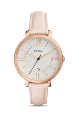 Fossil Jacqueline White Dial Pink Leather Strap Watch for Women - ES3988 Watches Fossil   