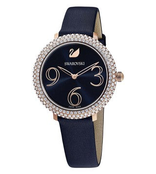 Swarovski Crystal Frost Blue Dial Blue Leather Strap Watch for Women - 5484061 Watches Swarovski   