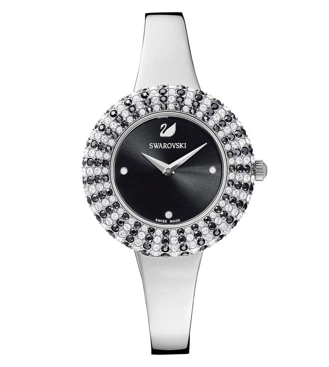 Swarovski Crystal Rose Black Dial Silver Steel Strap Watch for Women - 5484076 Watches Swarovski   