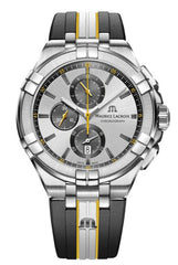 Maurice Lacroix Aikon Chronograph King of the Court Limited Edition Silver Dial Grey Rubber Strap Watch for Men - AI1018-TT030-130-K Watches Maurice Lacroix   