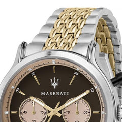 Maserati Legend Chronograph 42mm Brown Dial Two Tone Stainless Steel Watch For Men - R8873638003 Watches Maserati   