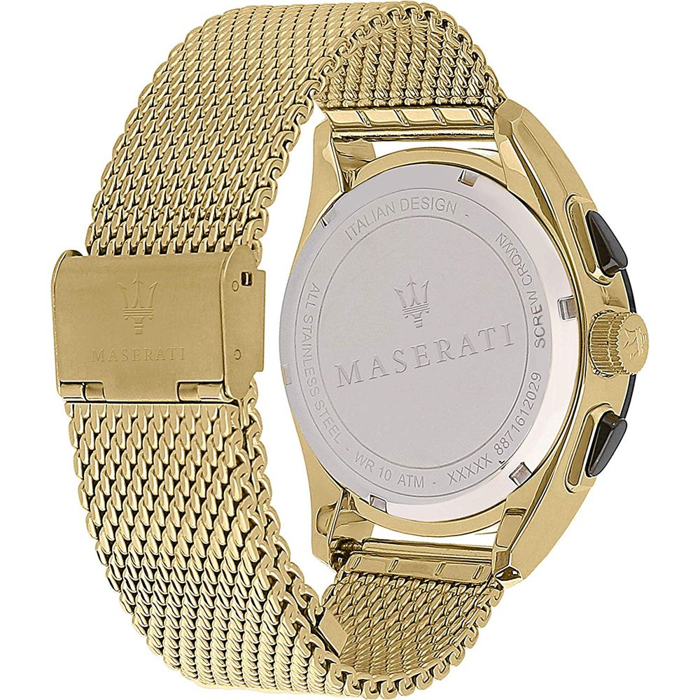 Maserati Traguardo 45mm Quartz Gold Black Dial Watch For Men - R8873612010 Watches Maserati   