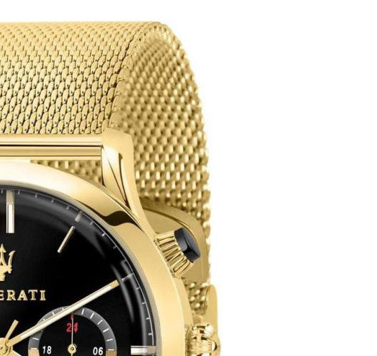 Maserati Ricordo Chronograph Black Dial Stainless Steel Mesh Bracelet Watch For Men - R8873633003 Watches Maserati   