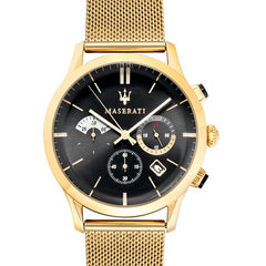 Maserati Ricordo Chronograph Black Dial Stainless Steel Mesh Bracelet Watch For Men - R8873633003 Watches Maserati   