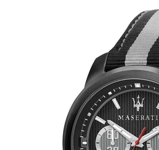 Maserati Royale 44mm Black Dial Stainless Steel Fiber Strap Watch For Men - R8871637002 Watches Maserati   