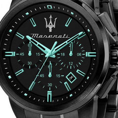 Maserati Successo Aqua Edition Black Dial Stainless Steel Strap Watch For Men - R8873644003 Watches Maserati   